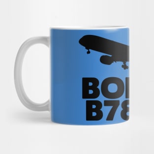 Boeing B787-10 Silhouette Print (Black) Mug